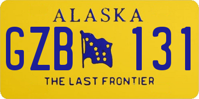 AK license plate GZB131