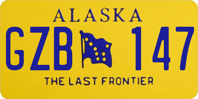 AK license plate GZB147