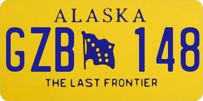 AK license plate GZB148