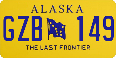 AK license plate GZB149