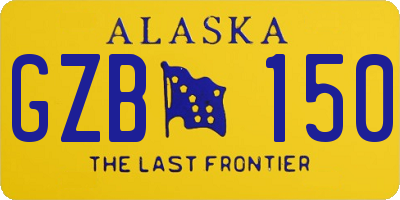 AK license plate GZB150