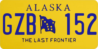 AK license plate GZB152
