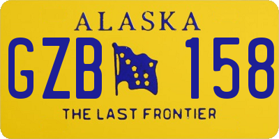 AK license plate GZB158