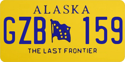 AK license plate GZB159