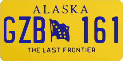 AK license plate GZB161