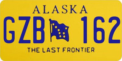 AK license plate GZB162