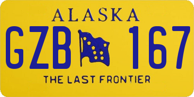 AK license plate GZB167