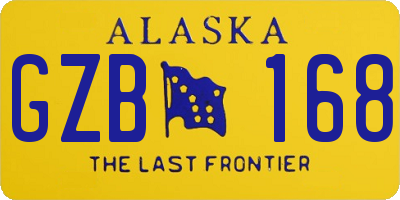 AK license plate GZB168