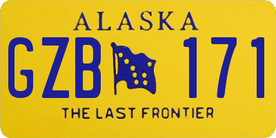 AK license plate GZB171