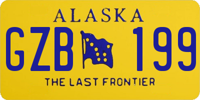 AK license plate GZB199