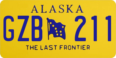 AK license plate GZB211