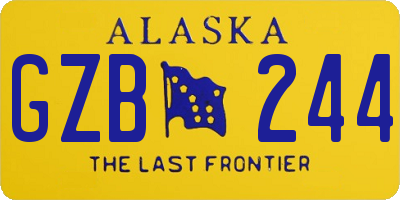 AK license plate GZB244