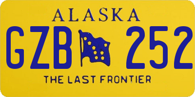 AK license plate GZB252