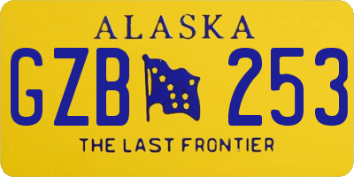 AK license plate GZB253