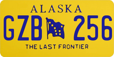 AK license plate GZB256