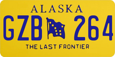 AK license plate GZB264