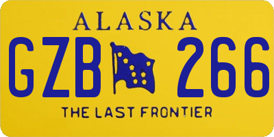 AK license plate GZB266