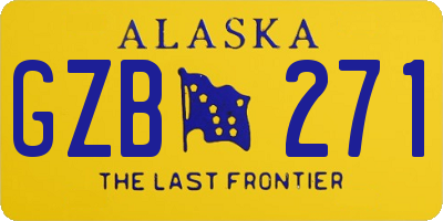 AK license plate GZB271