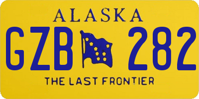 AK license plate GZB282