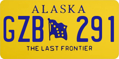 AK license plate GZB291