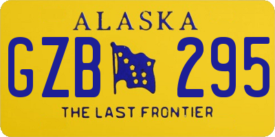 AK license plate GZB295