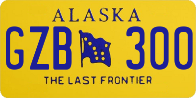 AK license plate GZB300