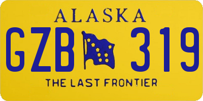 AK license plate GZB319