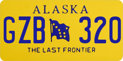 AK license plate GZB320