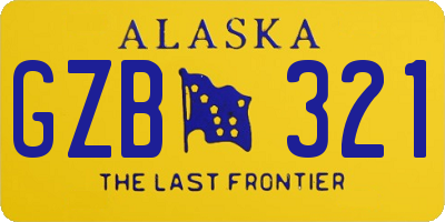 AK license plate GZB321