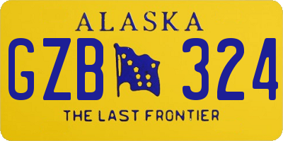 AK license plate GZB324