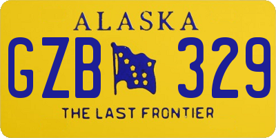 AK license plate GZB329