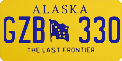 AK license plate GZB330