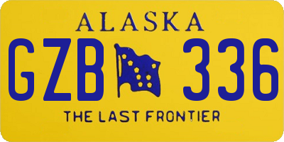 AK license plate GZB336