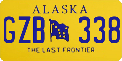 AK license plate GZB338