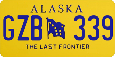 AK license plate GZB339