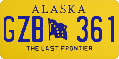 AK license plate GZB361