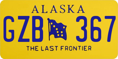 AK license plate GZB367