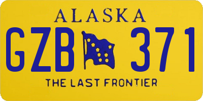 AK license plate GZB371