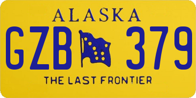 AK license plate GZB379