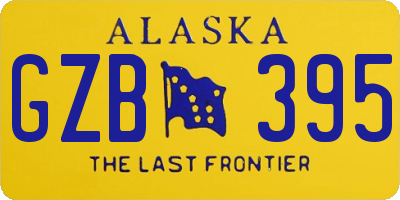 AK license plate GZB395