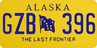 AK license plate GZB396
