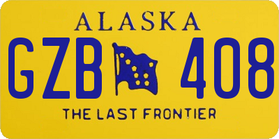 AK license plate GZB408