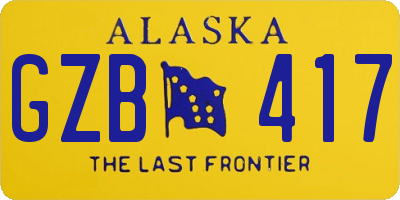 AK license plate GZB417
