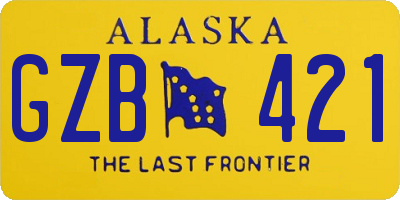AK license plate GZB421
