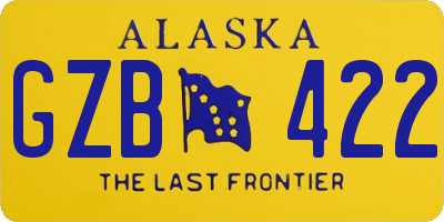 AK license plate GZB422