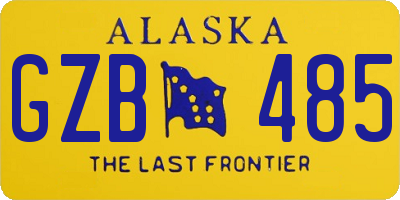 AK license plate GZB485