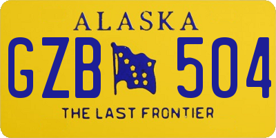 AK license plate GZB504