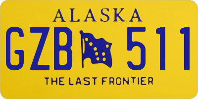AK license plate GZB511