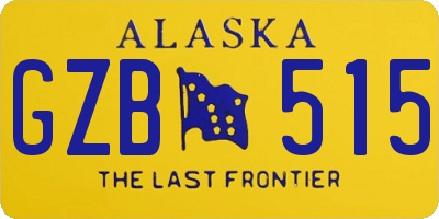 AK license plate GZB515