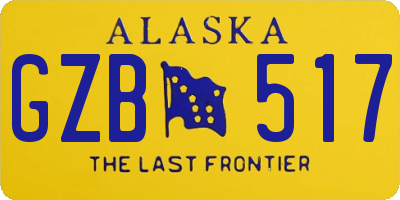 AK license plate GZB517